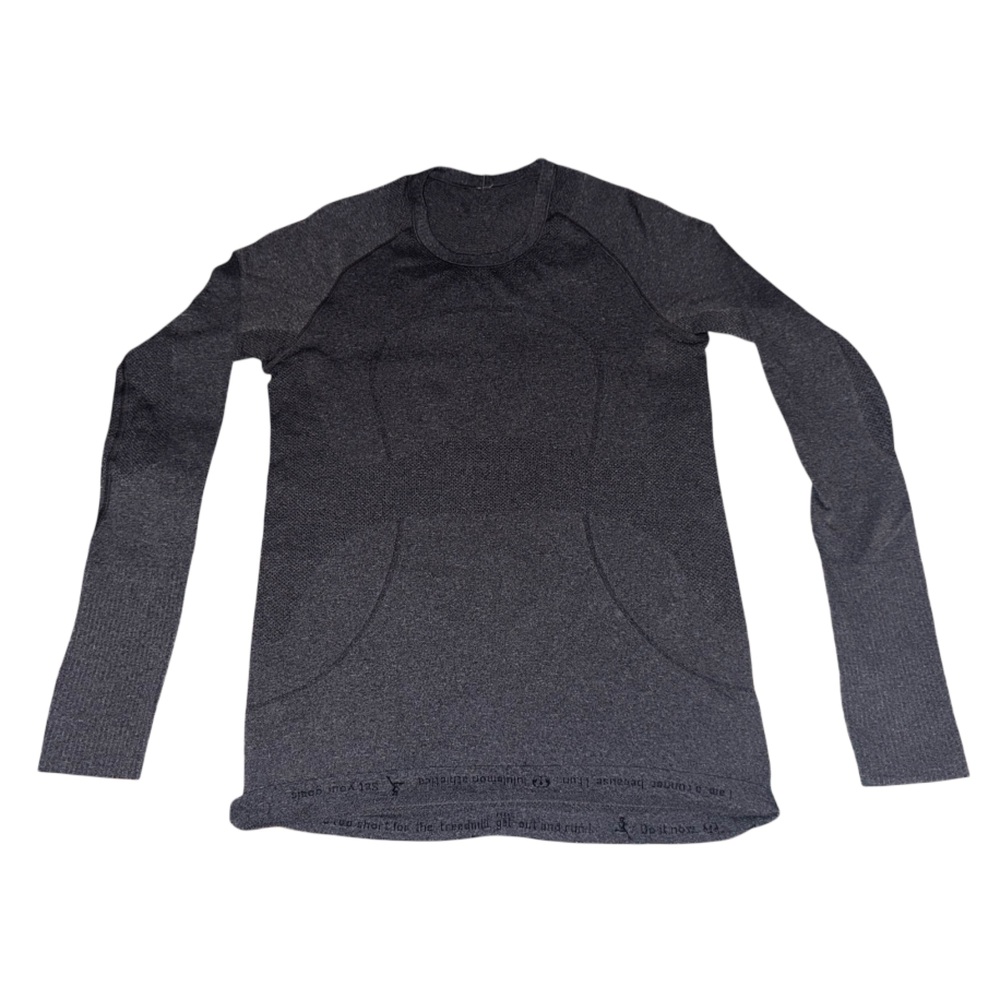 Lululemon Athletica Gray Long Sleeve Tee Versatile Knit